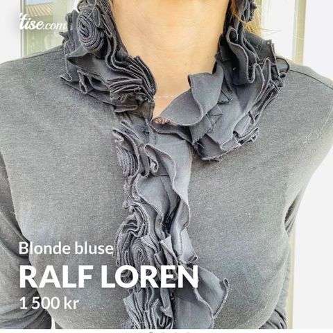 Stretch bluse Ralf Loren, brukt til foto, som ny