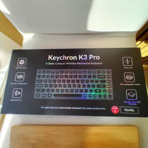 Mekanisk tastatur - Keychron K3 Pro RGB Hot Swap - Gateron Low Profile Red