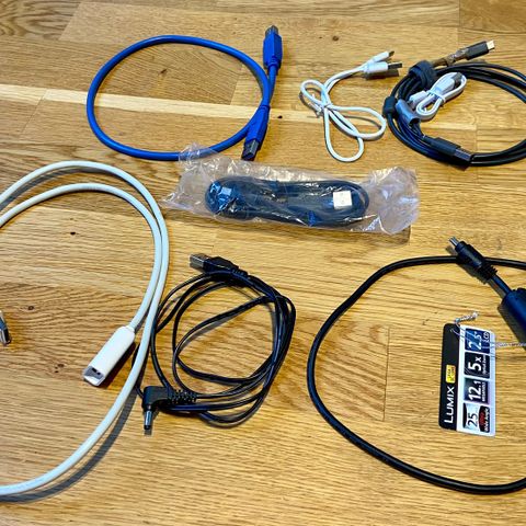 USB-kabler av forskjellige typer