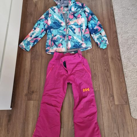 Alpindress Skijakke 4F str 164 og skibukse Helly Hansen str 176