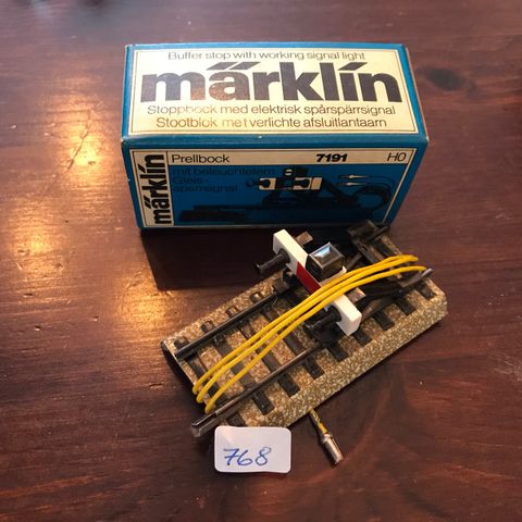 Märklin 7191 Stoppbukk m/lys, ny type. M-skinne H0