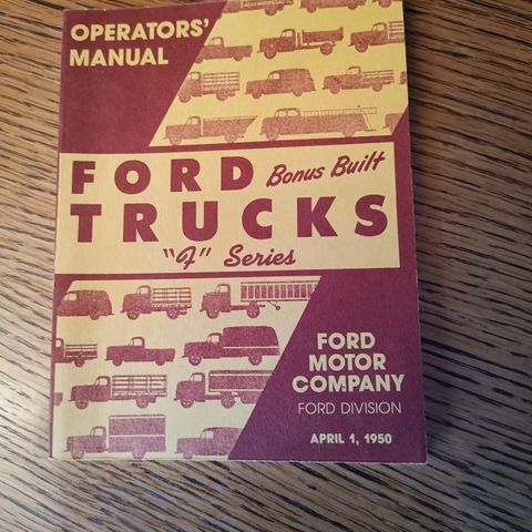 1950 FORD TRUCKS INSTRUKSJONSBOK