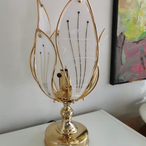 Vintage lotus bordlampe