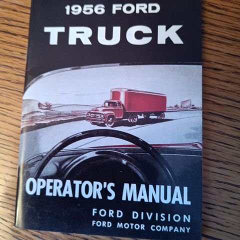 1956 FORD TRUCKS INSTRUKSJONSBOK