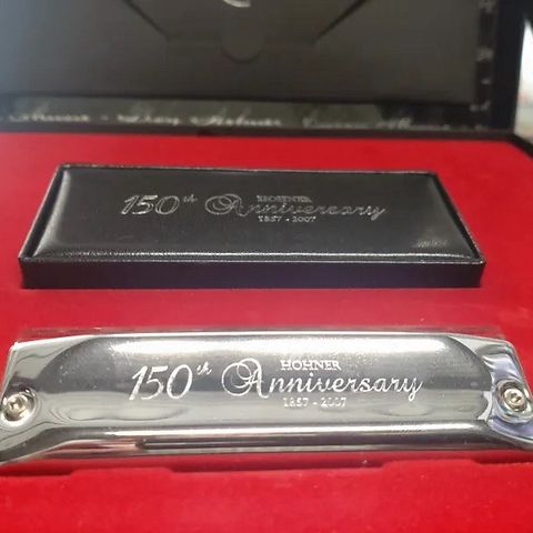 Ønskes kjøpt ! Hohner 150th Anniversary 2007 Chrome Harmonica, Limited Edition