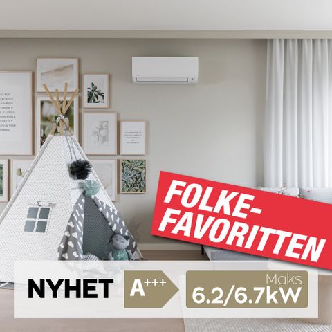 Daikin varmepumpe ferdig montert fra 21500kr