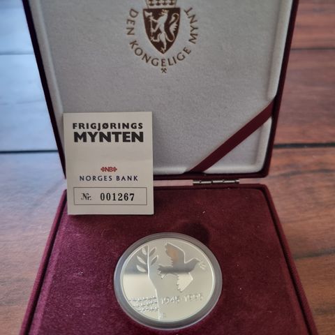 50 kroner, sølv - Frigjøringsmynten 1995 Proof