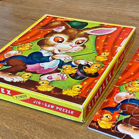 RETRO puzzle med barnemotiv