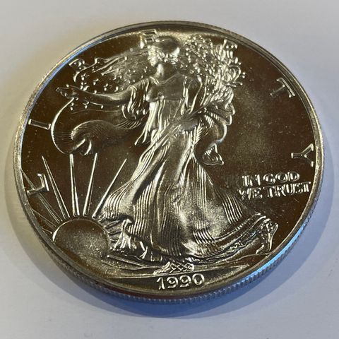 1990 American Silver Eagle 1 OZ sølv