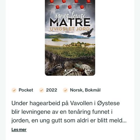 Uvigslet jord av Agnes Matre