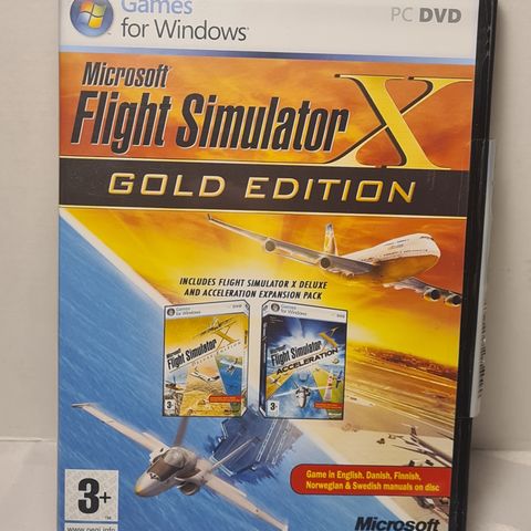 Microsoft Flight Simulator X Gold Edition - Komplett og i kjempe fin stand!
