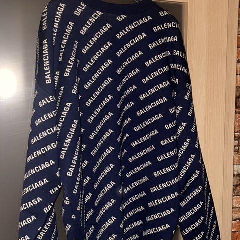 Balenciaga Allover Blue Sweater