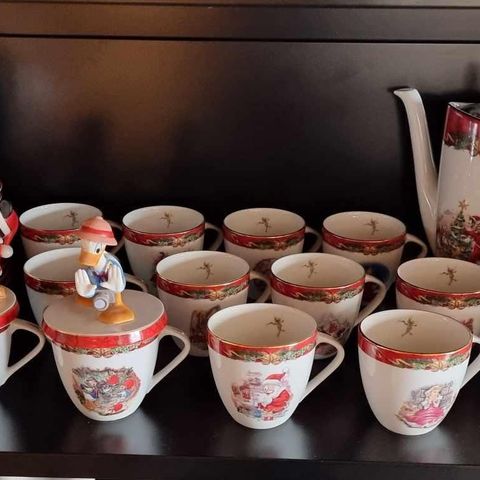 Disney jul firkløveren kaffesett / kaffekanne