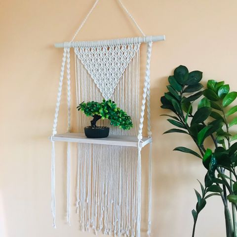 Makrame / macrame hylle håndlaget