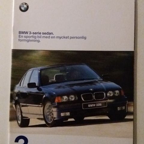 BMW 3-Serie -brosjyre. 'E36' (Svensk tekst)