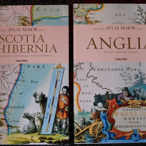 Atlas Maior of 1665, ANGLIA og SCOTIA & HIBERNIA.
