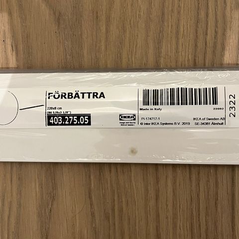 IKEA FÖRBÄTTRA sokkelfront hvit