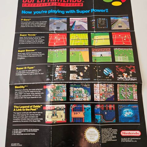 Super Nintendo reklameplakat