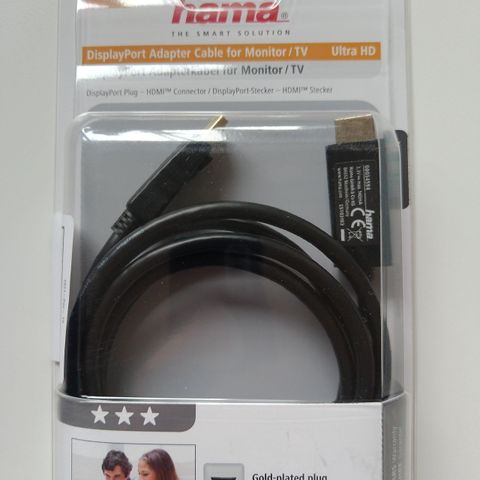DisplayPort HDMI kabel 1.8 m ny