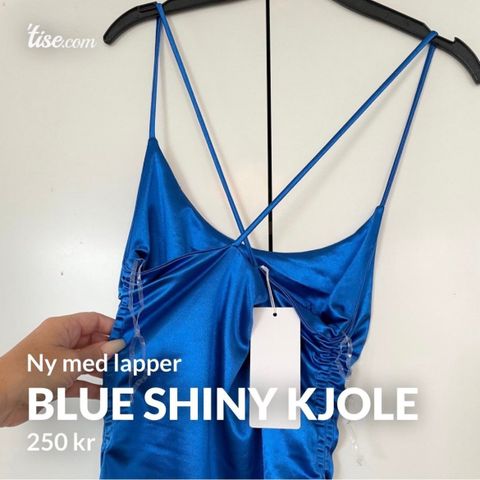 Blue Shiny Kjole