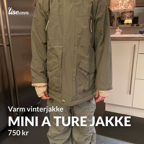 Mini a ture varm vinterjakke selges