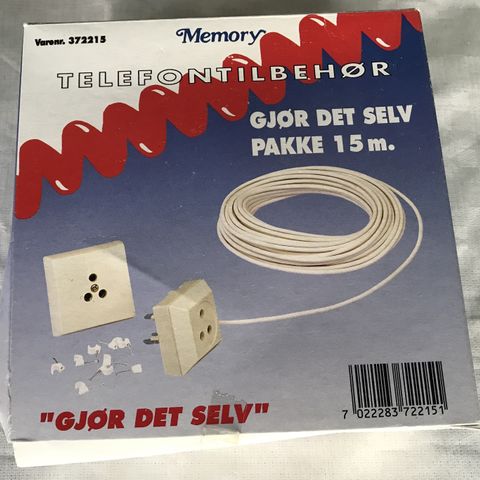 Memory telefontilbehør. "Gjør det selv"-pakke med ledning.