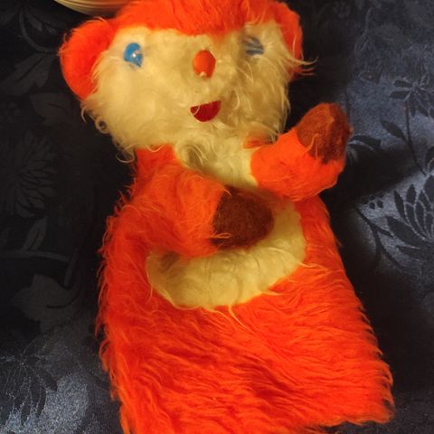 Flott Colargol Bamse/hånddukke i meget pen stand