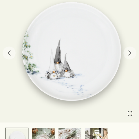 Frokost tallerken Åsas jul hvit