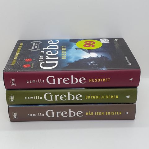 3 stk Camilla Grebe Hardcover bøker