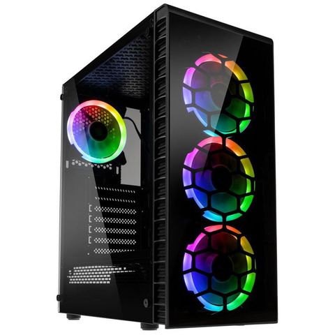 BILLIG PC CASE - 4RGB FANS ( NY!!! )