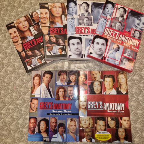 DVD Grey's Anatomy, sesong 1-2-3-4