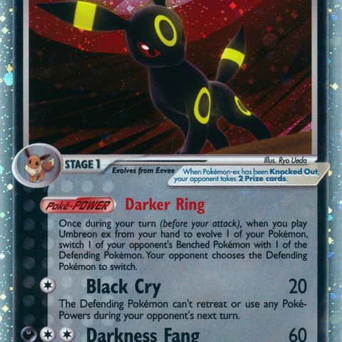 Umbreon ex - 112/115 unseen forces - pokemon kort