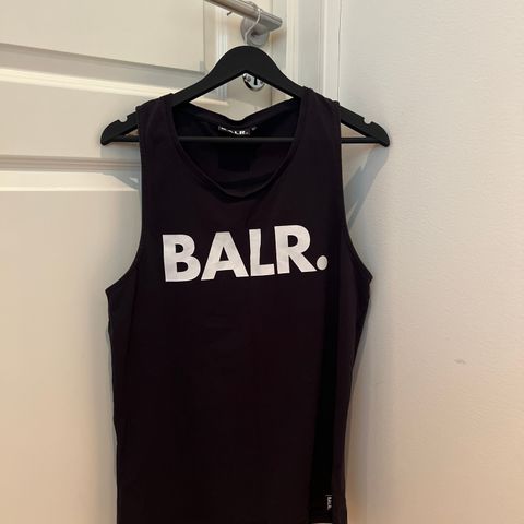 BALR. singlet sort/hvit str.M