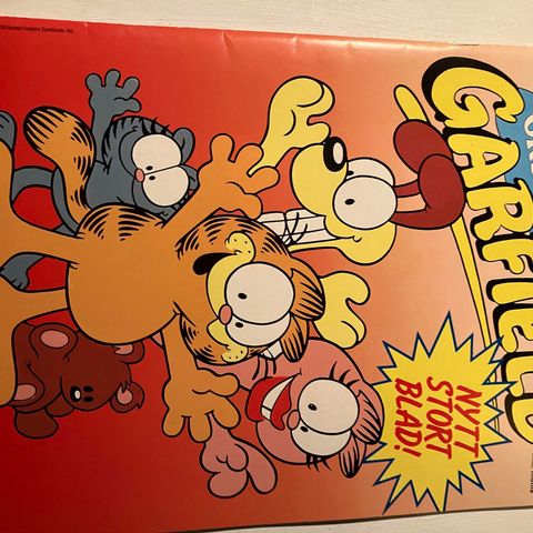 6 stk store Garfield med Orson pene/meget pene