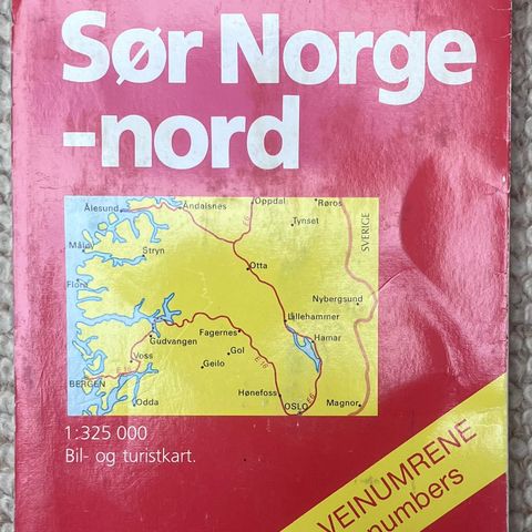 Kart sør Norge