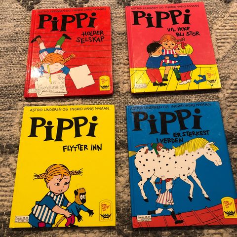 Pippi tegneseriebøker 4 stk samlet pris (hentes/sendes)