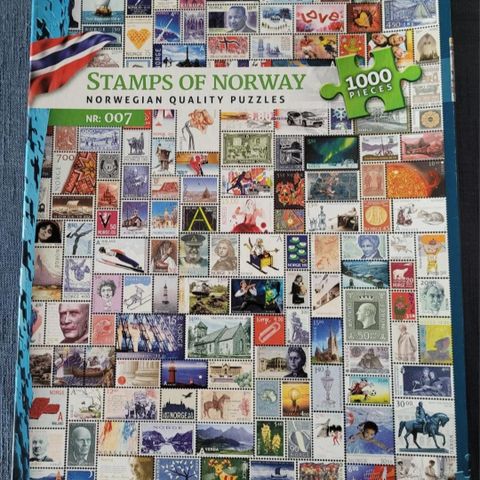 Puslespillet "The stamps of Norway".