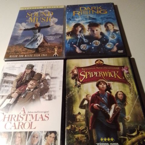 A Christmas Carol- Spiderwick- Sound of Music- Dark Rising