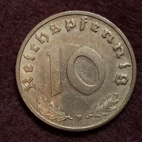 Tyskland Tredje Riket: 10 Pfennig 1939F