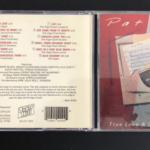 PAT ALGER  "True Love & Other Short Stories"  CD