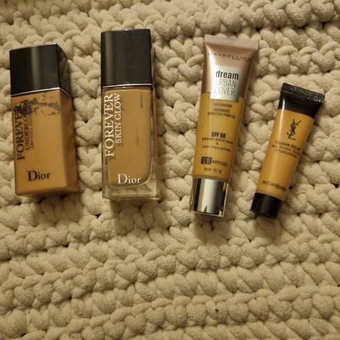 Dior , maybelline, ysl foundation