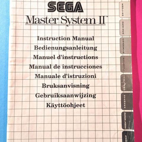 System \ konsoll manual til Sega Master System II