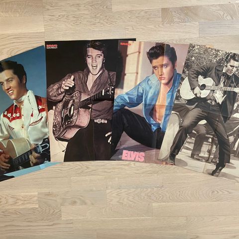 Elvis Presley posters fra tyske bladet Bravo- 39x52cm - 70 tall /80 tall Mint