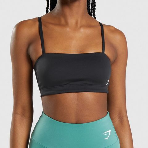 2stk Gymshark bandeau sportsbra XS i svart