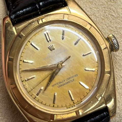 Rolex Oyster Perpetual Bubble Back 18k Rosegull Ref. 5011 GI BUD!