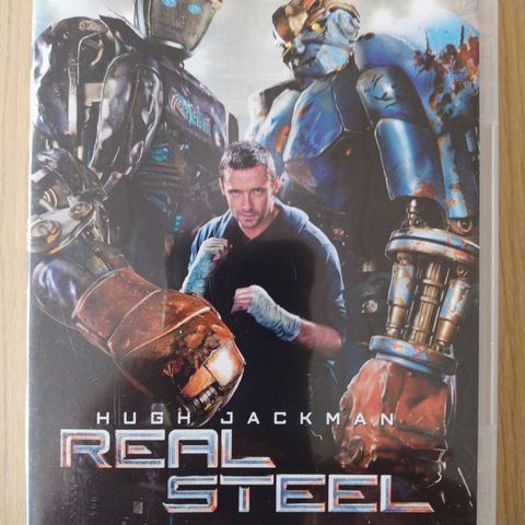 Dvd. Real Steel. Hugh Jackman. Action. Norsk tekst.