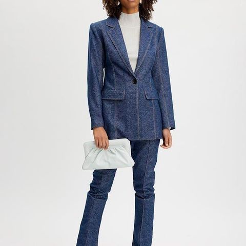 Gestuz blå denim Ola jeans dongeri blazer dressjakke