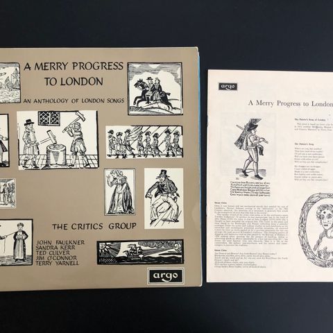 THE CRITICS GROUP A Merry Progress To London 1966 UK Argo folk LP m/insert