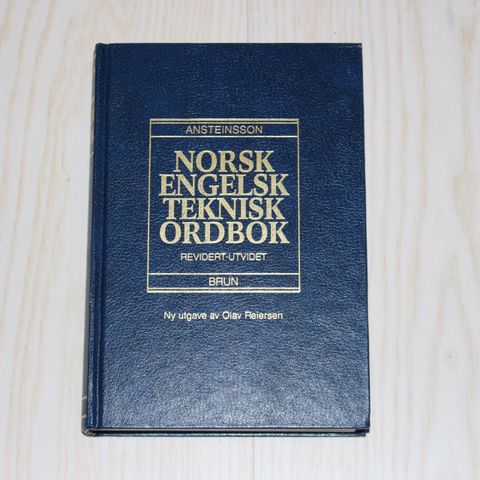 Bruns Tekniske Ordbøker: Norsk-Engelsk
