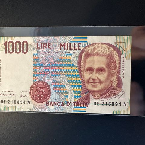 Italia 1000 lire, periode 1990-2001 usirkulert kvalitet   (550 AD)